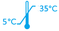 5-35°C